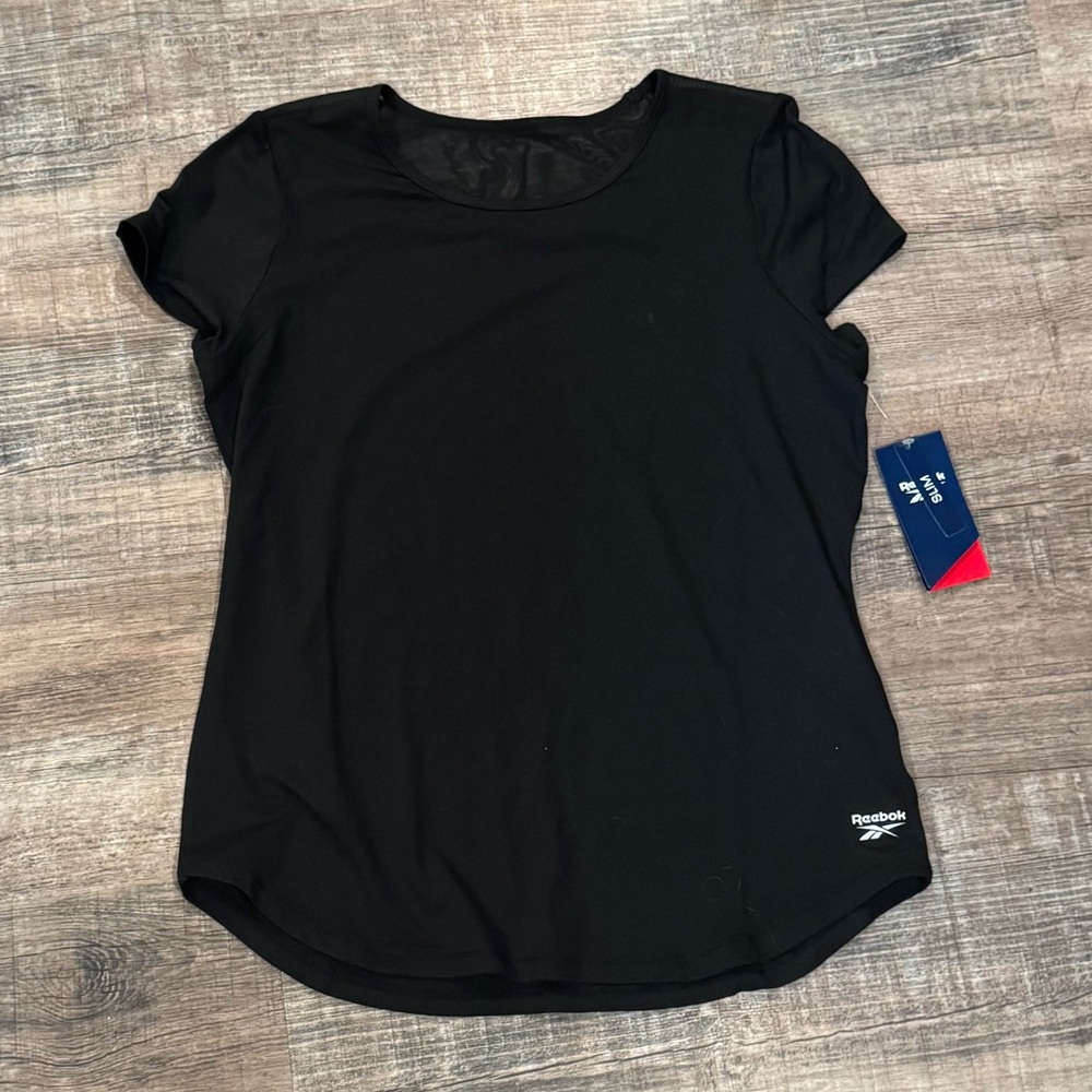 NWT Reebok Keyhole Short Sleeve Workout Top